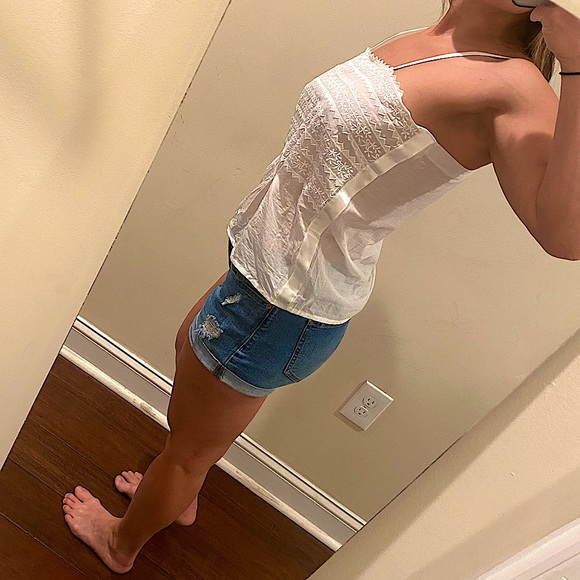 Laurèl Vintage Embroidered Cotton Tank Top Size S - Picture 4 of 10